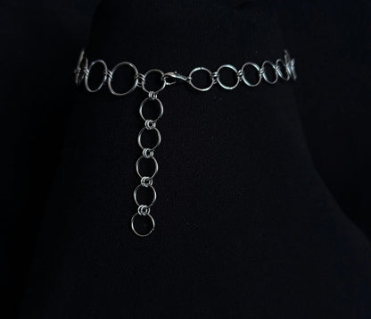 Collier en Anneaux avec Pierre Colorée La Vouivre Jewellery