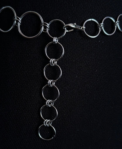 Collier en Anneaux avec Pierre Colorée La Vouivre Jewellery
