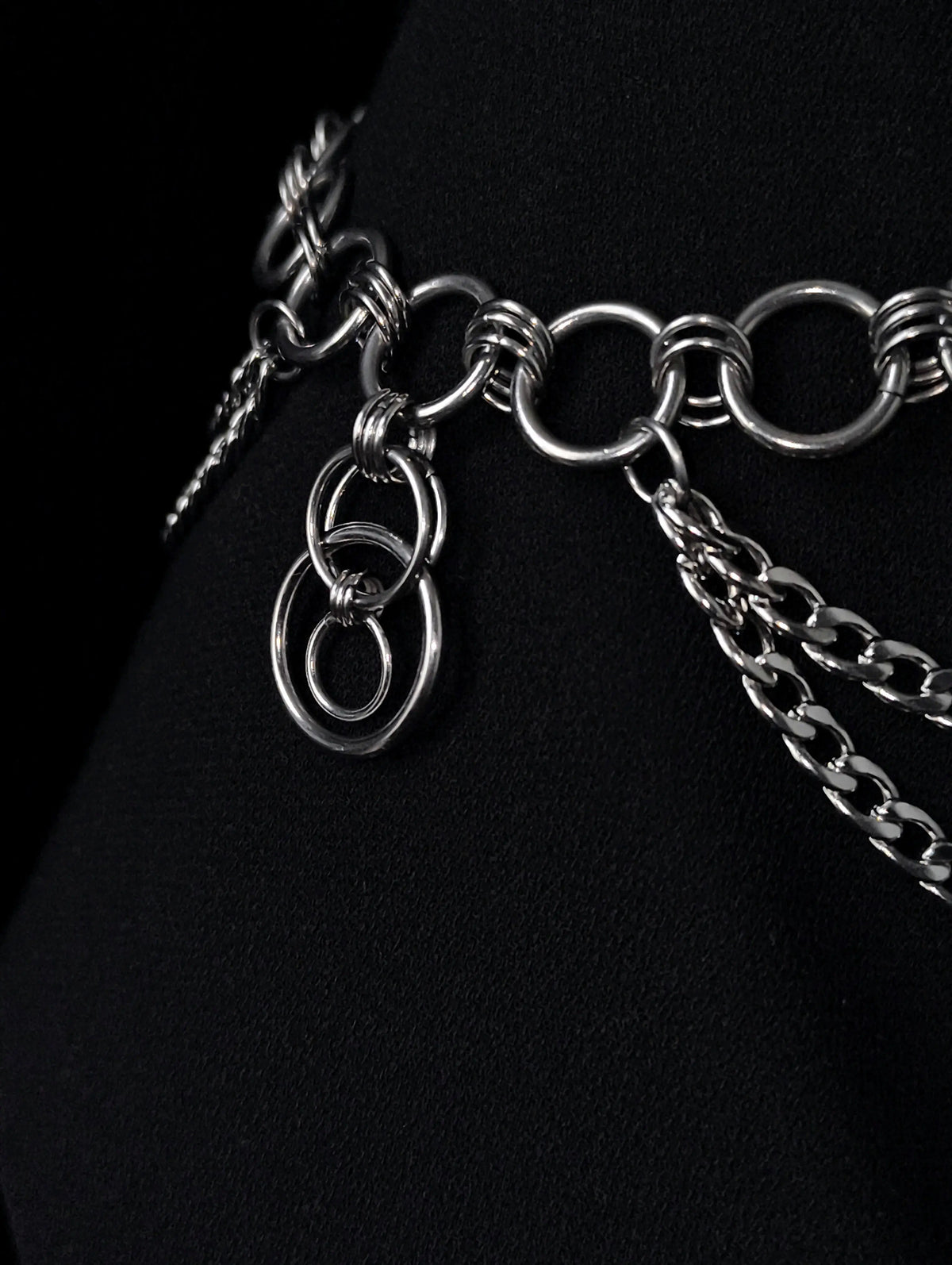Chocker en Anneaux épais et Double Chaînes La Vouivre Jewellery