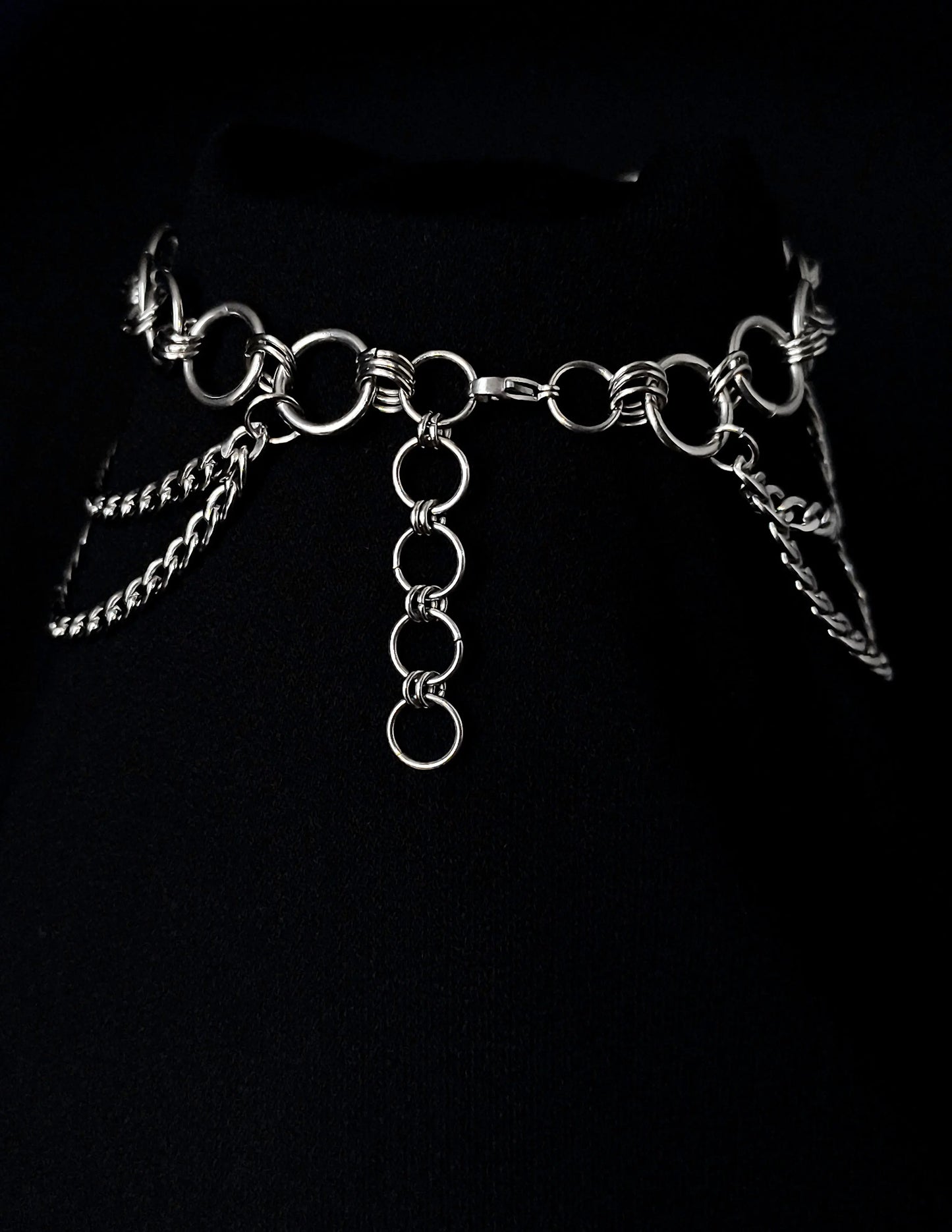 Chocker en Anneaux épais et Double Chaînes La Vouivre Jewellery