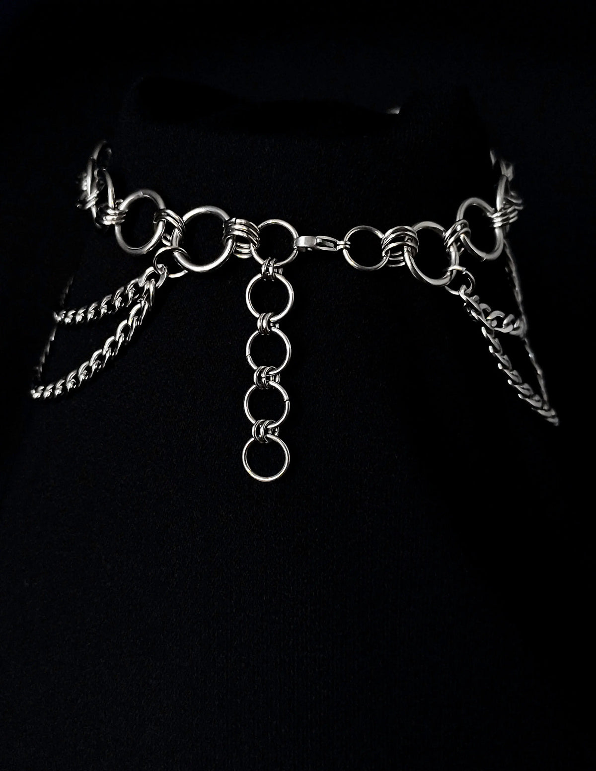 Chocker en Anneaux épais et Double Chaînes La Vouivre Jewellery