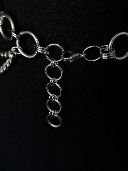 Chocker en Anneaux épais et Double Chaînes La Vouivre Jewellery