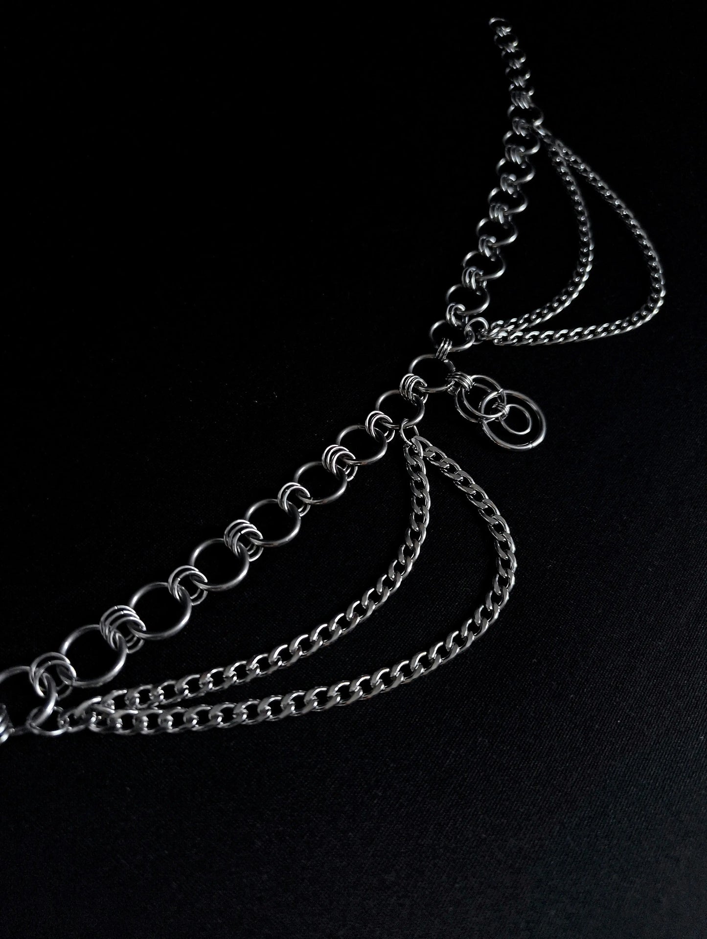 Chocker en Anneaux épais et Double Chaînes La Vouivre Jewellery